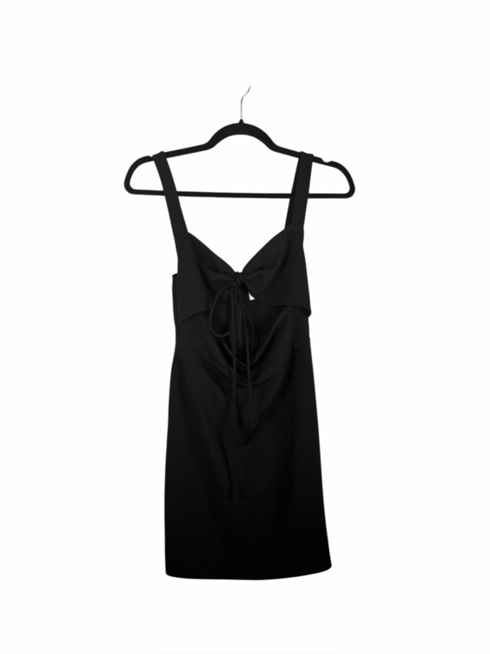 Princess Polly Black Tie Front Mini Dress Size US 4 (S)